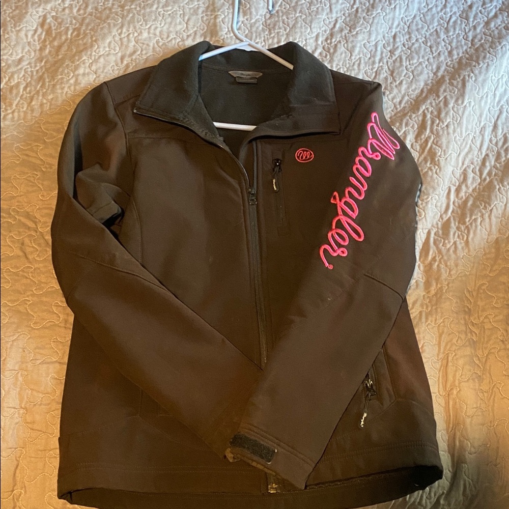 Wrangler Black Jacket with Pink Embroidery